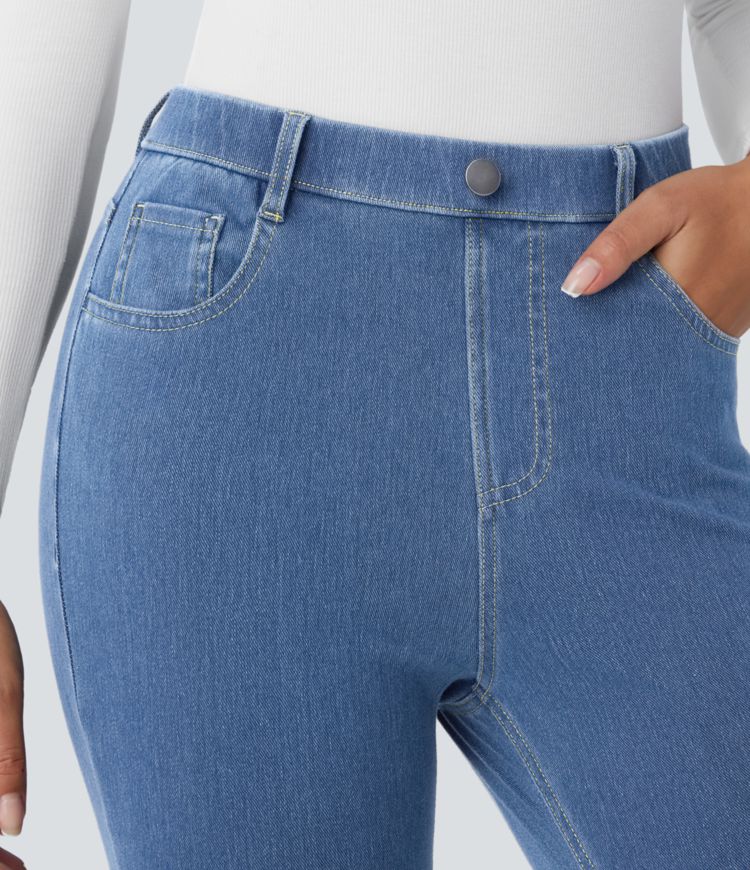 Travail Leggings in Jean Halara Flex™ à Taille Haute avec Poches