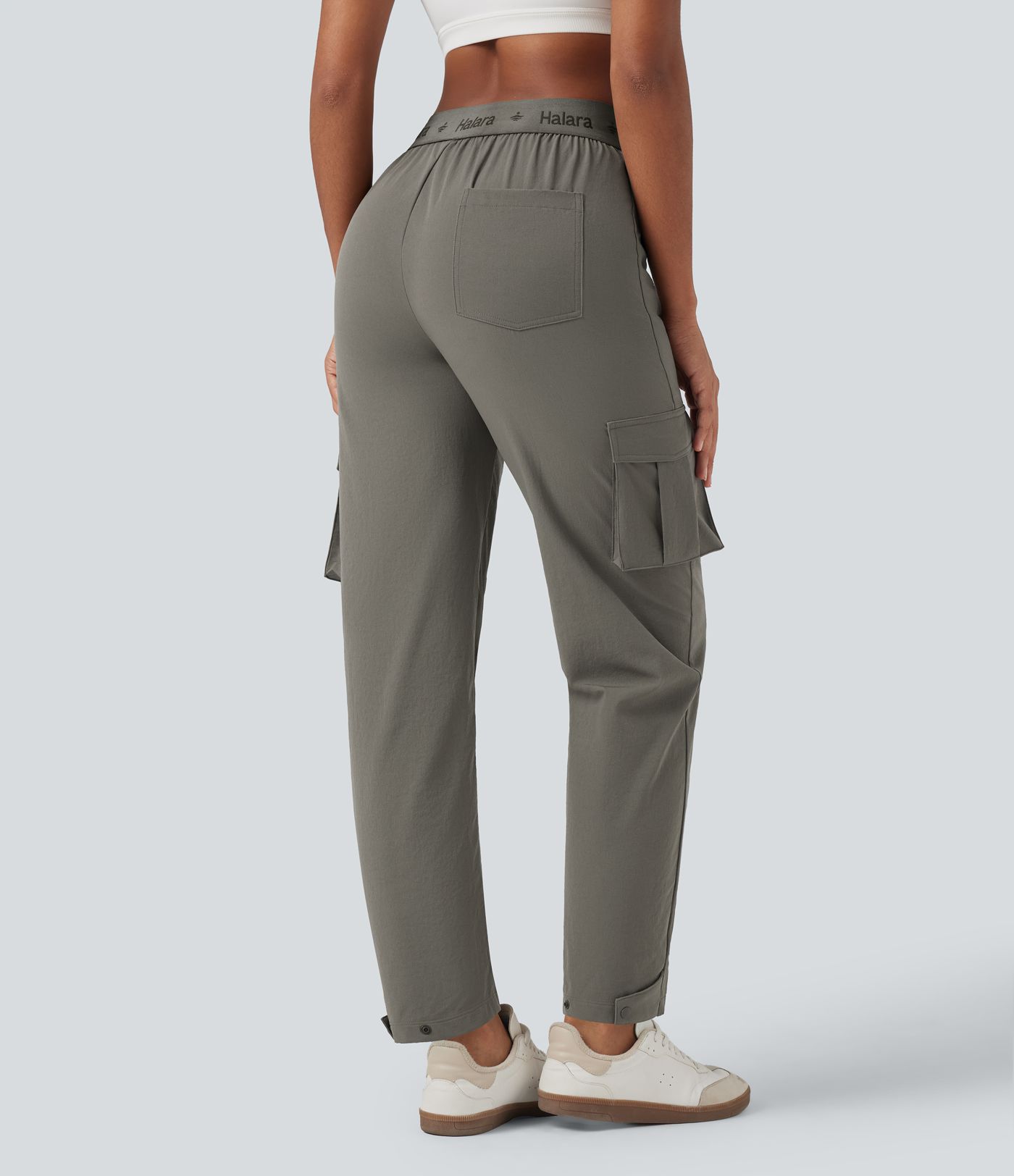 High Waisted Tapered Hiking Pants with Pockets
