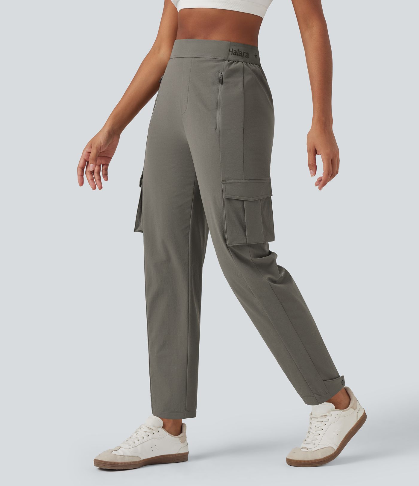High Waisted Tapered Hiking Pants with Pockets