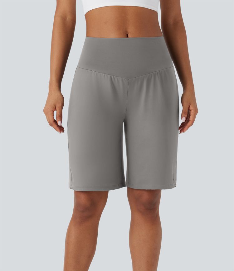 SoftlyZero™ Airy High Waisted Pockets Cool Touch Yoga Bermuda Shorts