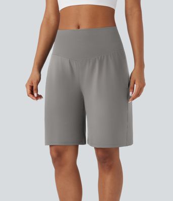SoftlyZero™ Airy High Waisted Pockets Cool Touch Yoga Bermuda Shorts