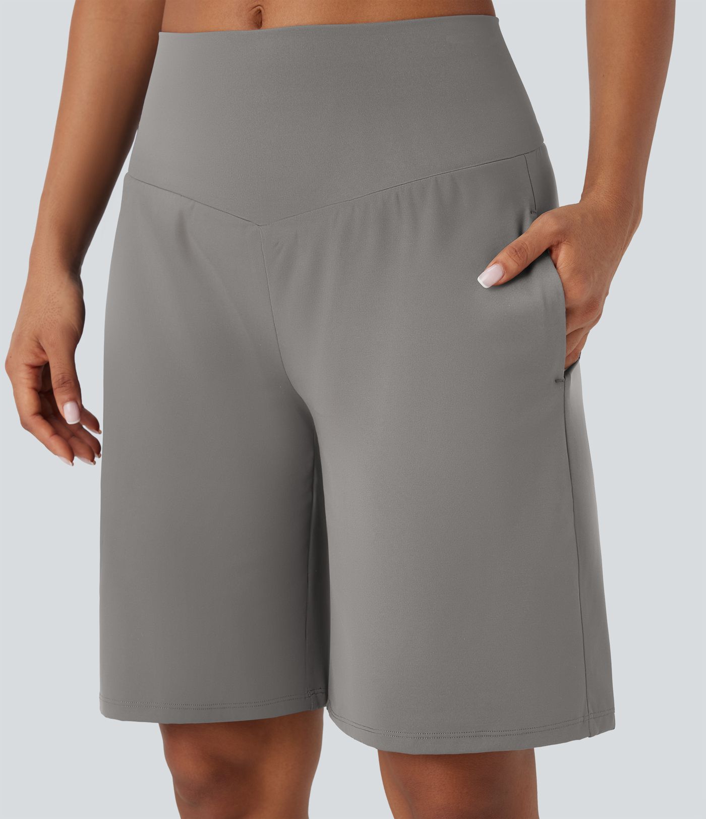 SoftlyZero™ Airy High Waisted Pockets Cool Touch Yoga Bermuda Shorts