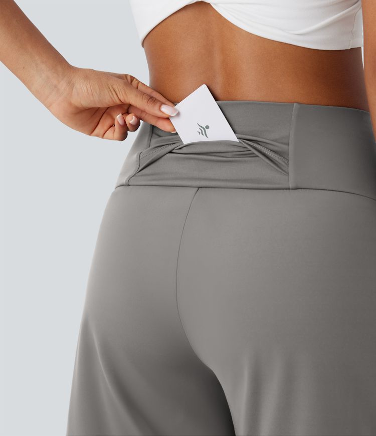 SoftlyZero™ Airy High Waisted Pockets Cool Touch Yoga Bermuda Shorts