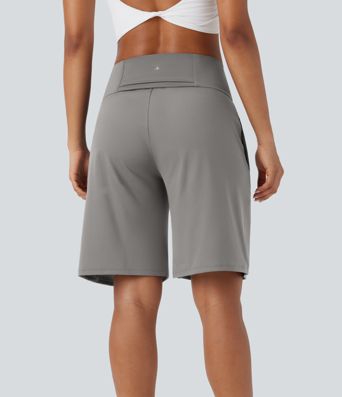 SoftlyZero™ Airy High Waisted Pockets Cool Touch Yoga Bermuda Shorts
