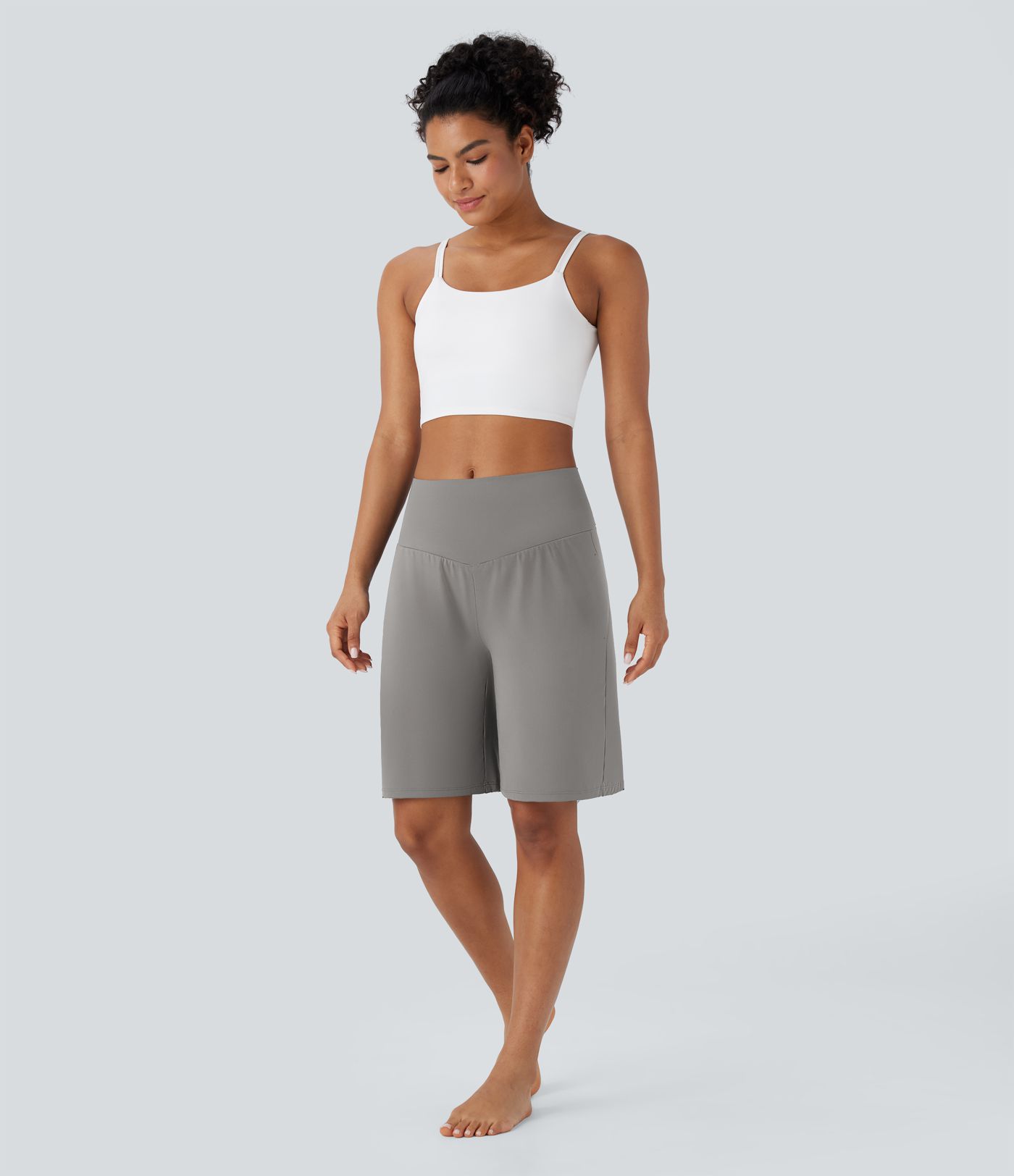 SoftlyZero™ Airy High Waisted Pockets Cool Touch Yoga Bermuda Shorts