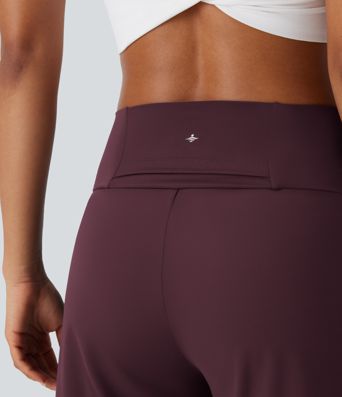 Pantalones Cortos Bermuda de Yoga SoftlyZero™ de Cintura Alta con Bolsillos y Tacto Fresco