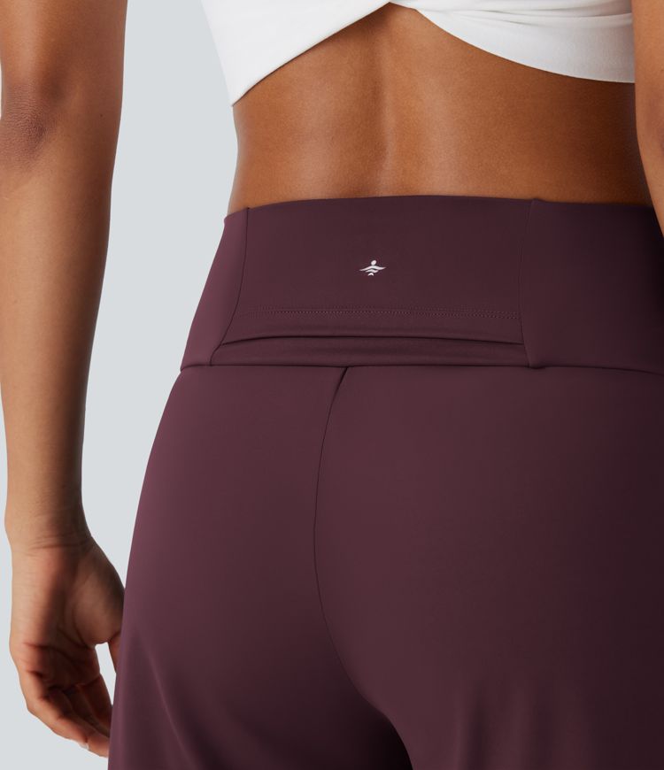 Pantalones Cortos Bermuda de Yoga SoftlyZero™ de Cintura Alta con Bolsillos y Tacto Fresco
