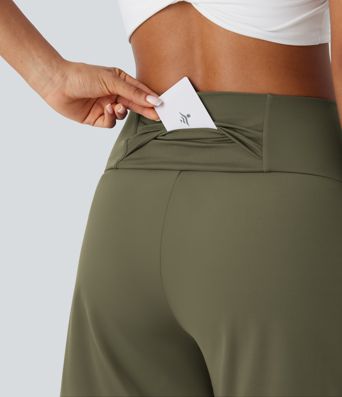 SoftlyZero™ Airy High Waisted Pockets Cool Touch Yoga Bermuda Running Shorts