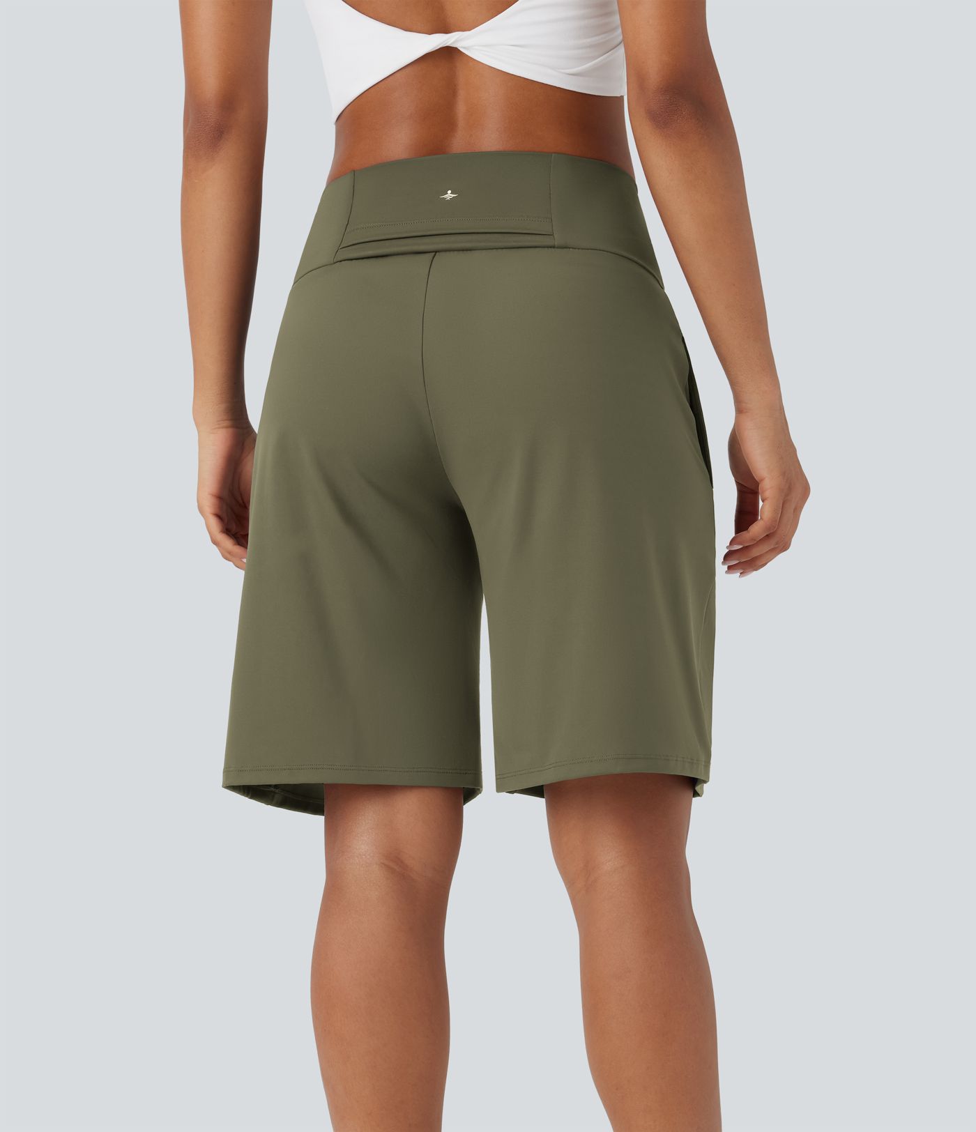 SoftlyZero™ Airy High Waisted Pockets Cool Touch Yoga Bermuda Running Shorts