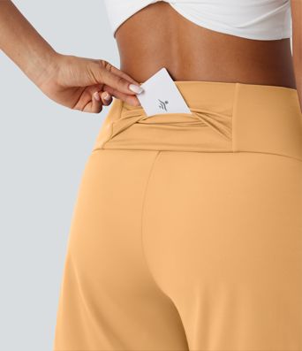 Softlyzero™ Airy Bermuda de yoga taille haute avec poches multiples et toucher frais