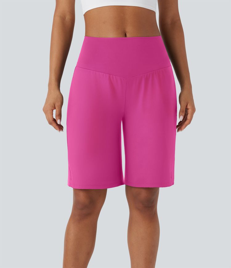 SoftlyZero™ Airy High Waisted Pockets Cool Touch Yoga Bermuda Shorts