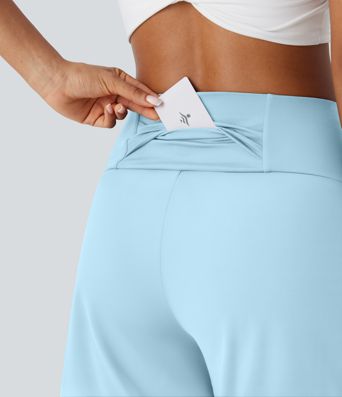 SoftlyZero™ Vzdušné Vysoké Šortky na Jogu s Vreckami a Chladivým Efektom