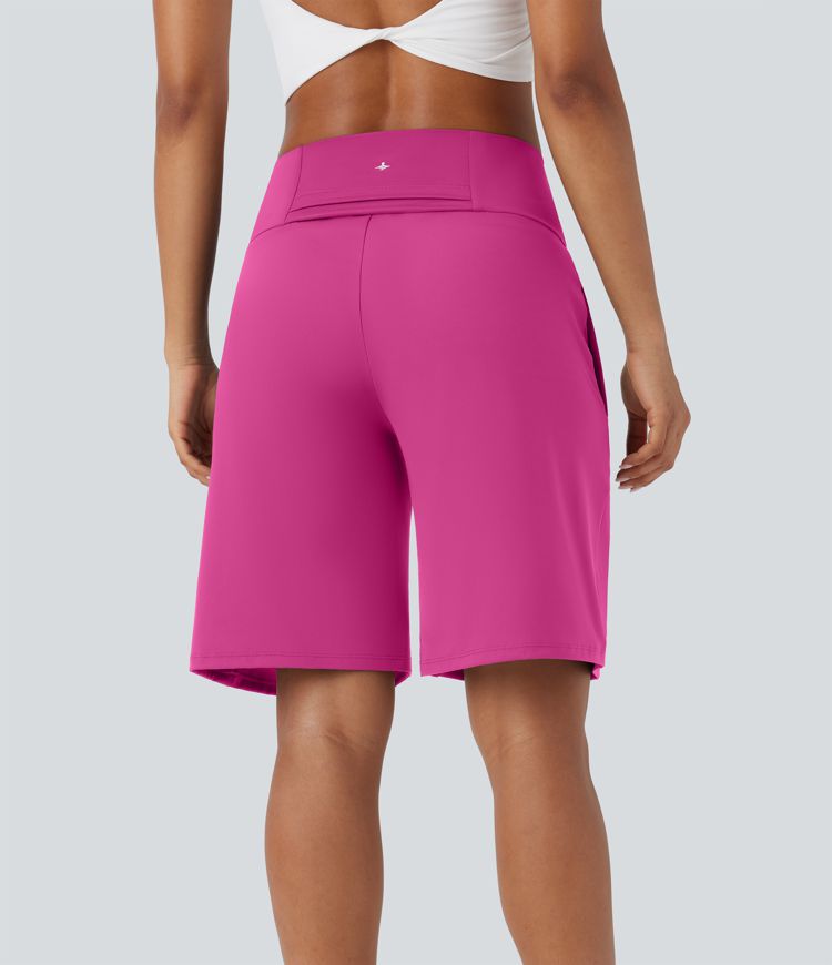 SoftlyZero™ Airy High Waisted Pockets Cool Touch Yoga Bermuda Shorts