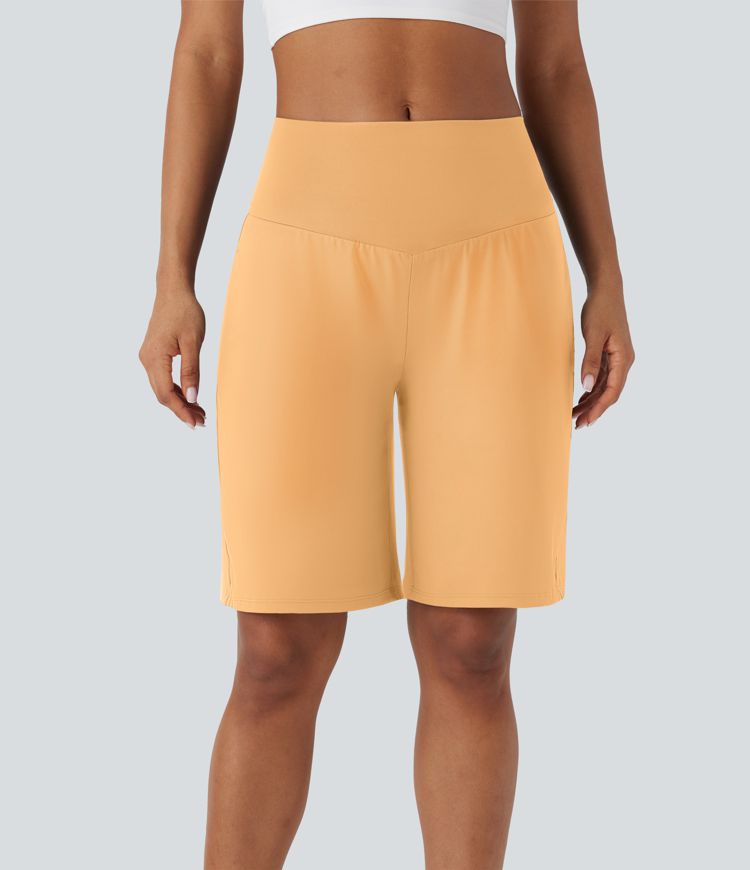 SoftlyZero™ Airy High Waisted Pockets Cool Touch Yoga Bermuda Shorts