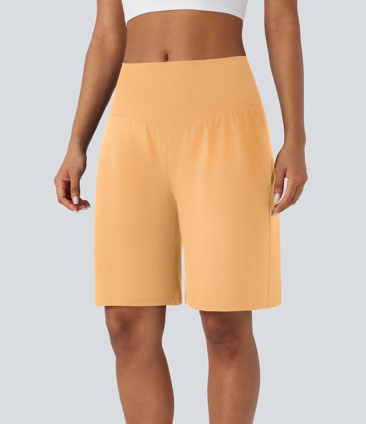Softlyzero™ Airy Bermuda de yoga taille haute avec poches multiples et toucher frais