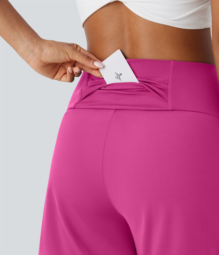 SoftlyZero™ Airy High Waisted Pockets Cool Touch Yoga Bermuda Shorts