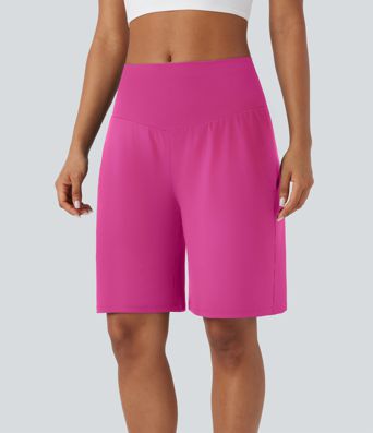 SoftlyZero™ Airy High Waisted Pockets Cool Touch Yoga Bermuda Shorts