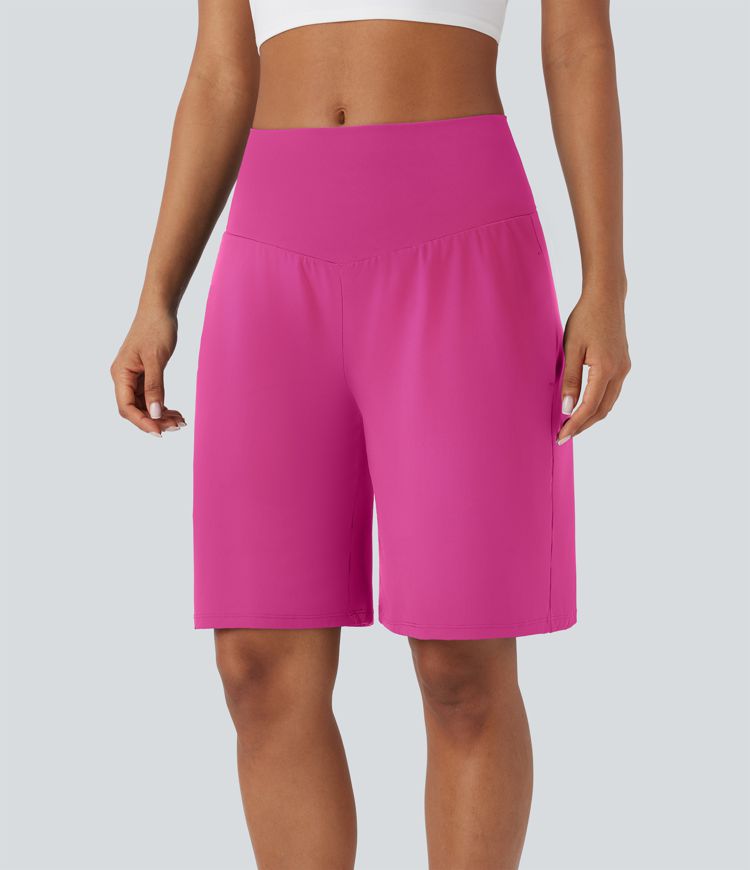 SoftlyZero™ Airy High Waisted Pockets Cool Touch Yoga Bermuda Shorts