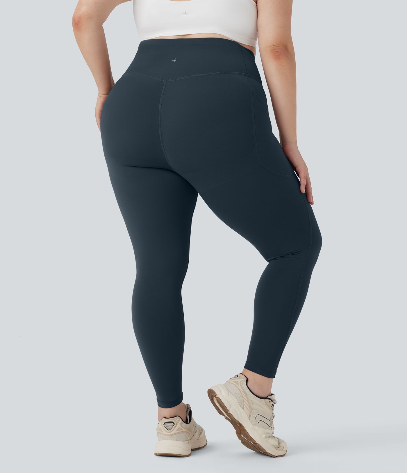Plus Size Halara UltraSculpt™ High Waisted Butt Lifting Tummy Control Shaping Women Active Leggings with Pockets