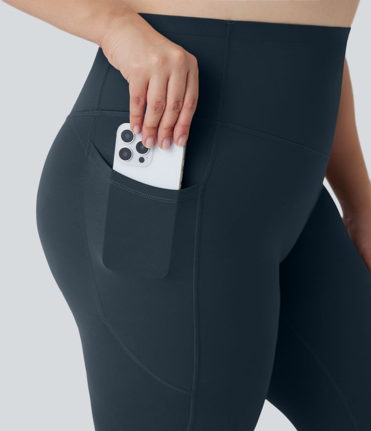 Plus Size Halara UltraSculpt™ High Waisted Butt Lifting Tummy Control Shaping Women Active Leggings with Pockets
