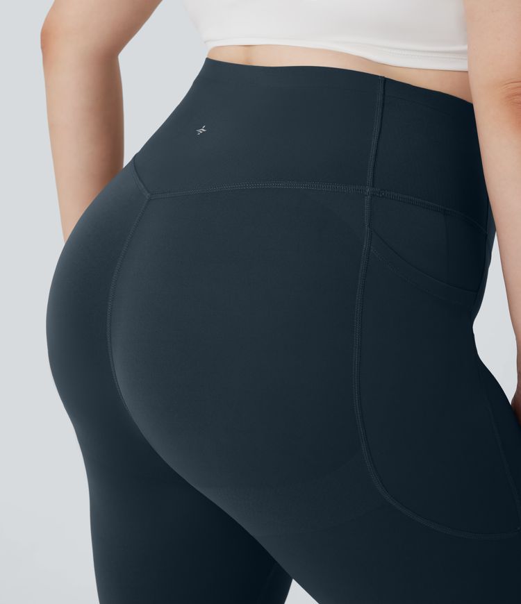 Plus Size Halara UltraSculpt™ High Waisted Butt Lifting Tummy Control Shaping Women Active Leggings with Pockets