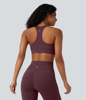 Halara UltraSculpt™ Medium Support V Neck Racerback Training Sports Bra