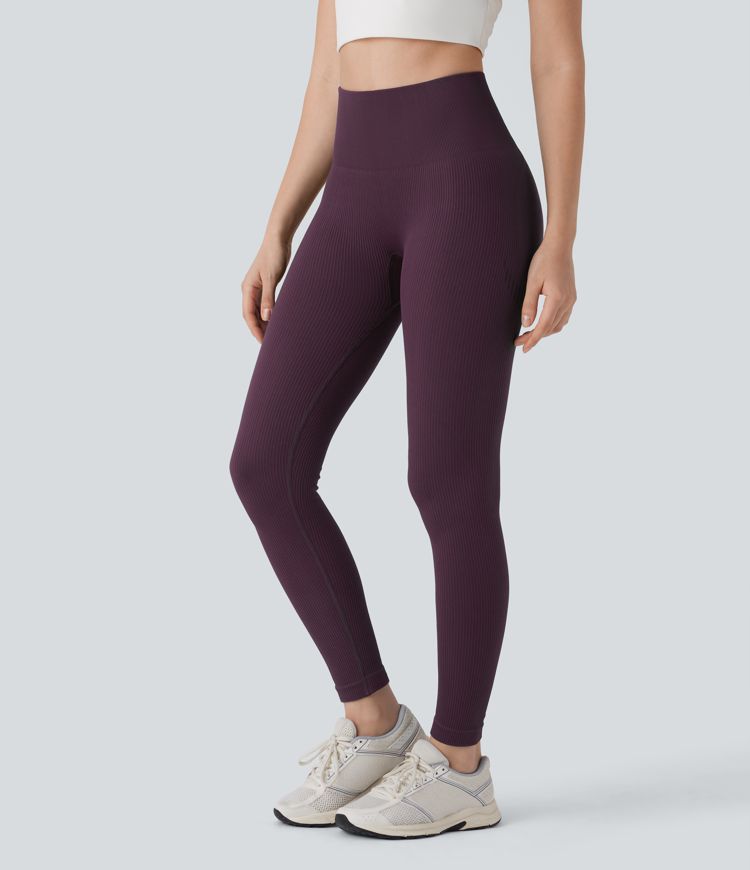 Booty-lifting 7/8 yoga leggings with a high-rise waistband, tummy control, and a seamless fit for effortless movement.