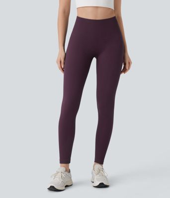 Booty-lifting 7/8 yoga leggings with a high-rise waistband, tummy control, and a seamless fit for effortless movement.