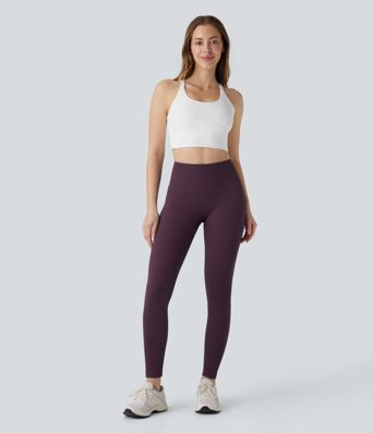 Booty-lifting 7/8 yoga leggings with a high-rise waistband, tummy control, and a seamless fit for effortless movement.