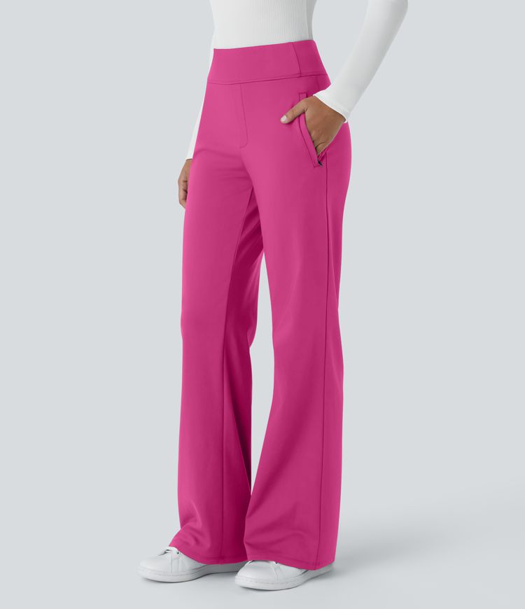 Halara Flex™ High Waisted Side Zipper Pocket Work Flare Pants