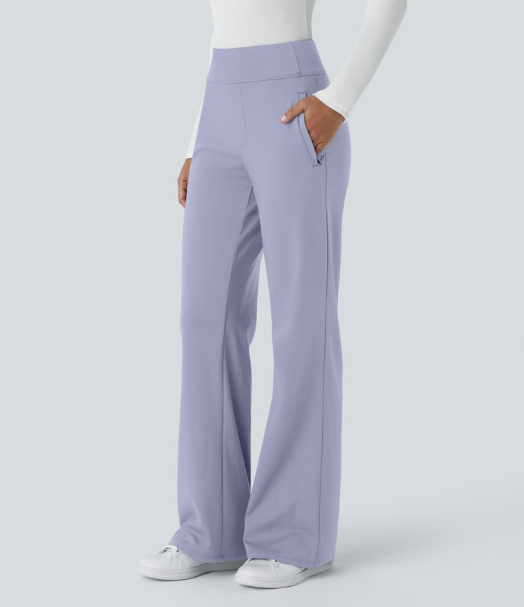 Halara Flex™ High Waisted Side Zipper Pocket Work Flare Pants