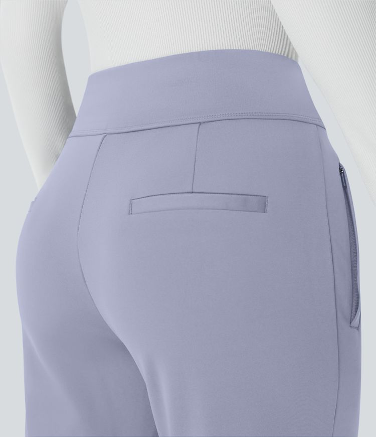 Halara Flex™ Mid Rise Side Zipper Pocket Work Flare Pants