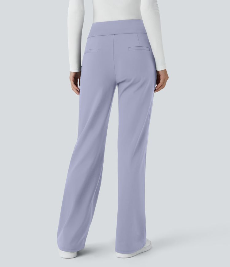 Halara Flex™ Mid Rise Side Zipper Pocket Work Flare Pants