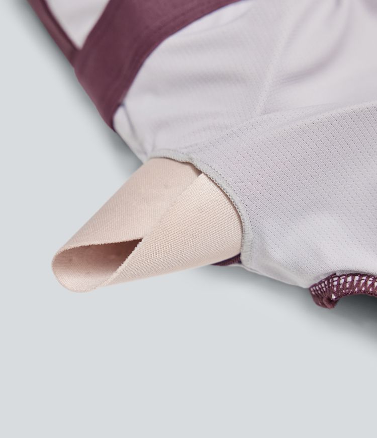 Robe de tennis active courte SoftlyZero™ QuickDry 2-en-1 dos croisé manches longues avec trous pouces et poches - Easy Peasy