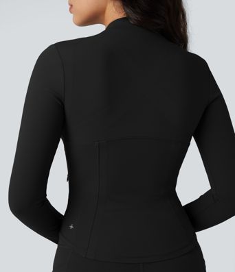 Halara UltraSculpt™ V-neck Push-Up Long Sleeve Thumb Holes Yoga Jacket with Pockets