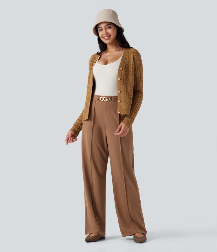 Cardigan col V torsadé