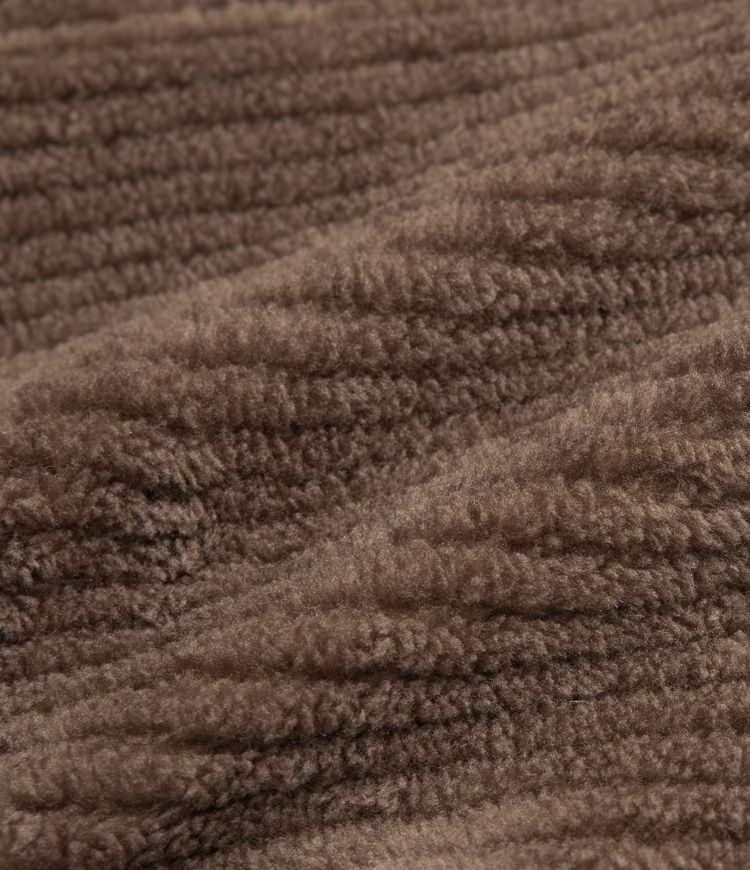 Hooded Drawstring Curved Hem Relaxed Casual Sherpa Jacket with Pockets