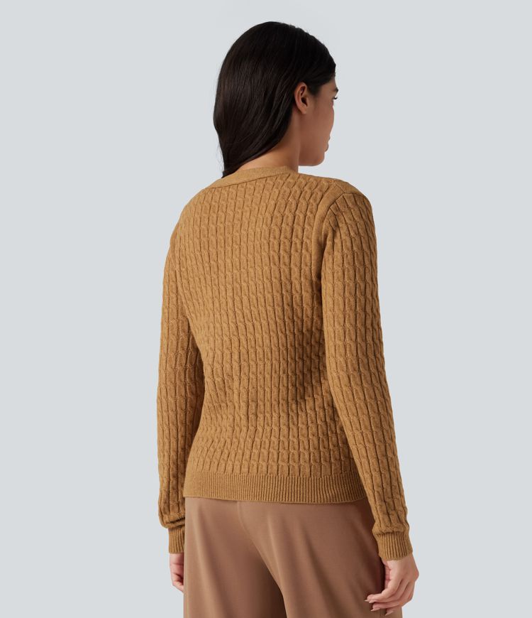 Cardigan col V torsadé