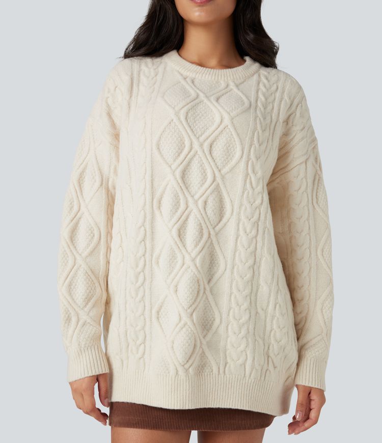 Round Neck Long Sleeve Casual Sweater