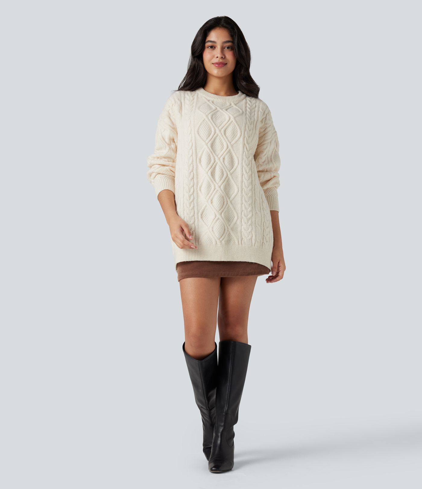 Round Neck Long Sleeve Casual Sweater