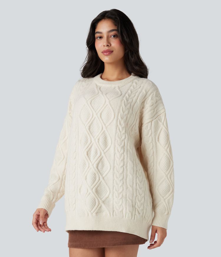 Round Neck Long Sleeve Casual Sweater