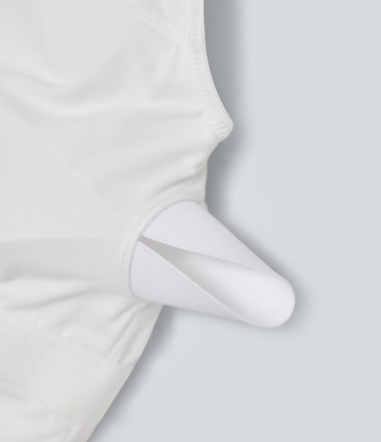 SoftlyZero™ QuickDry Crisscross Back Long Sleeve Thumb Holes 2-in-1 Mini Tennis Active Dress with Pockets-Easy Peezy