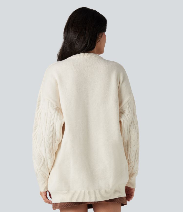 Round Neck Long Sleeve Casual Sweater