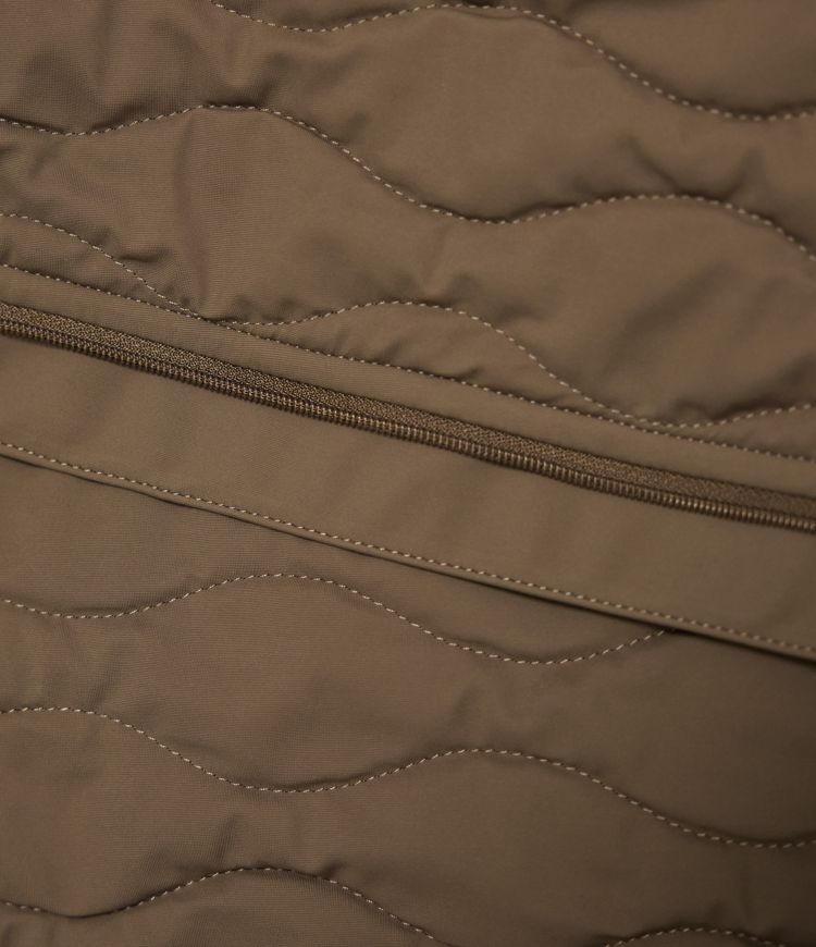 High-neck Thumb Holes Stretchy Workout Padded Jacket with Pockets-Packable Neck Pillow