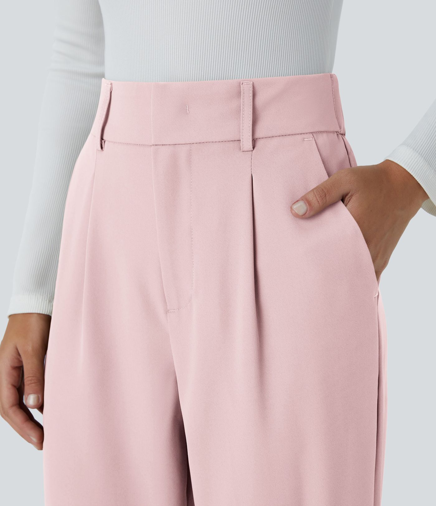 Halara Flex™ High Waisted Pocket Solid Work Tapered Trousers