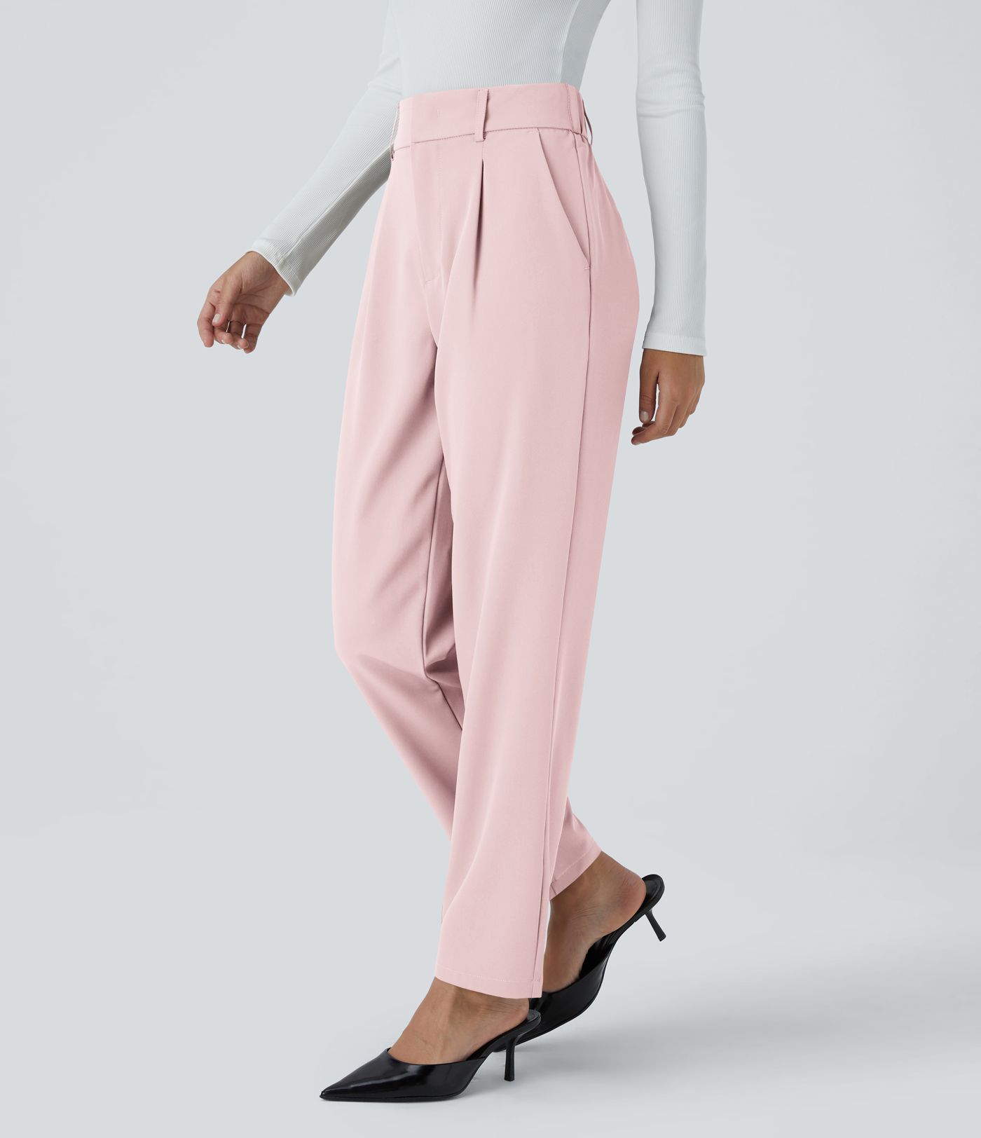Halara Flex™ High Waisted Pocket Solid Work Tapered Trousers