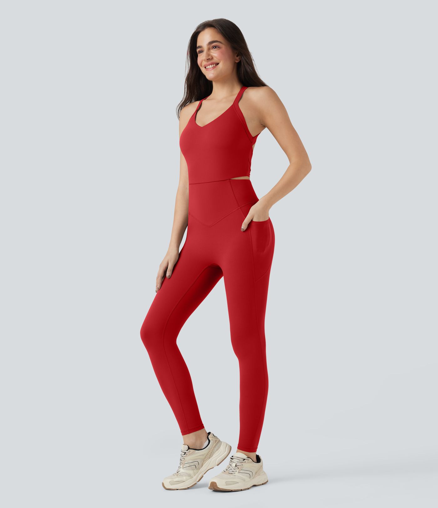 Halara UltraSculpt™ Tummy Control Training Jumpsuit with Pockets-Easy Peezy Edition Halara UltraSculpt™ Tummy Control Training Jumpsuit with Pockets-Easy Peezy Edition