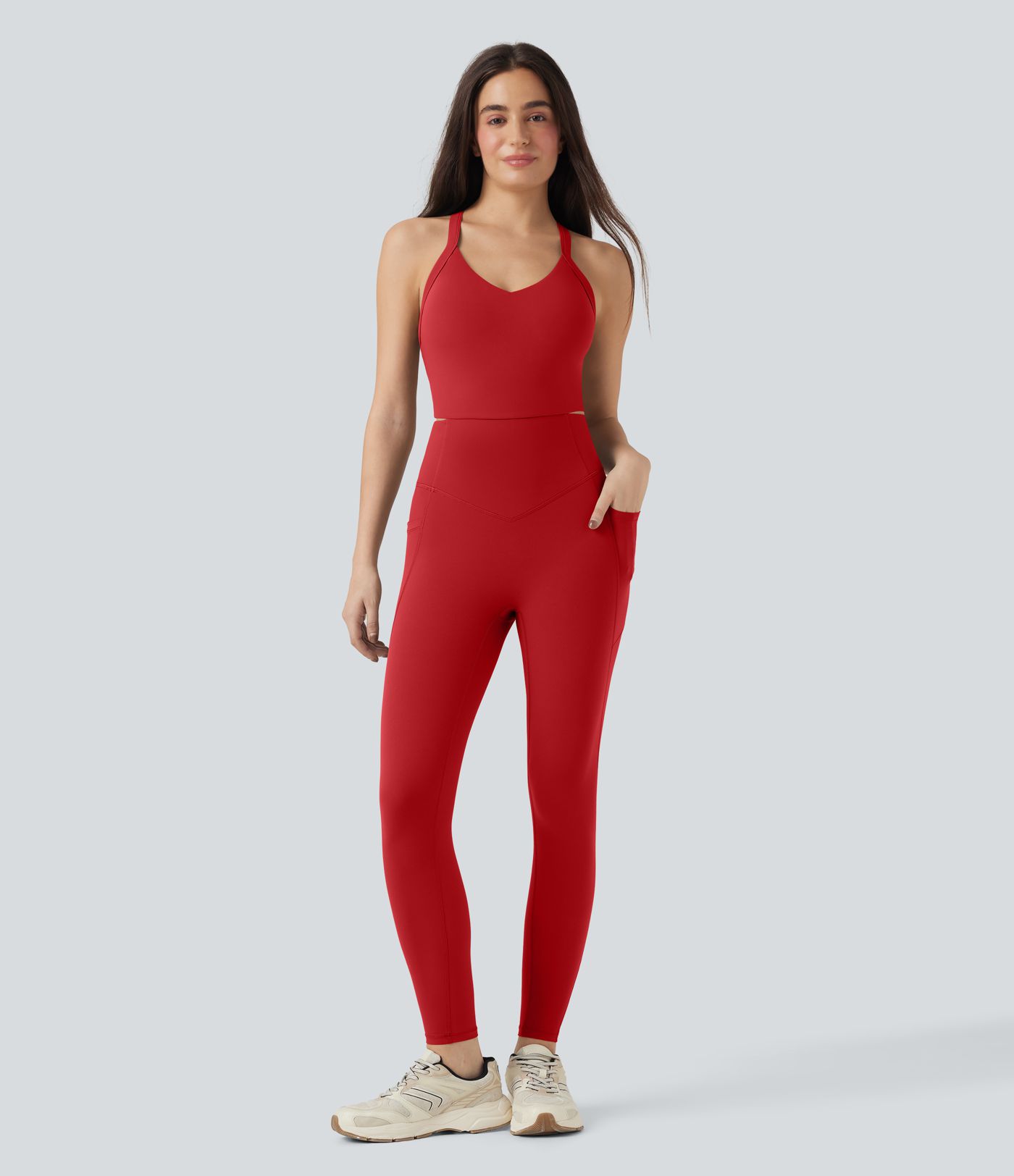 Halara UltraSculpt™ Tummy Control Training Jumpsuit with Pockets-Easy Peezy Edition Halara UltraSculpt™ Tummy Control Training Jumpsuit with Pockets-Easy Peezy Edition