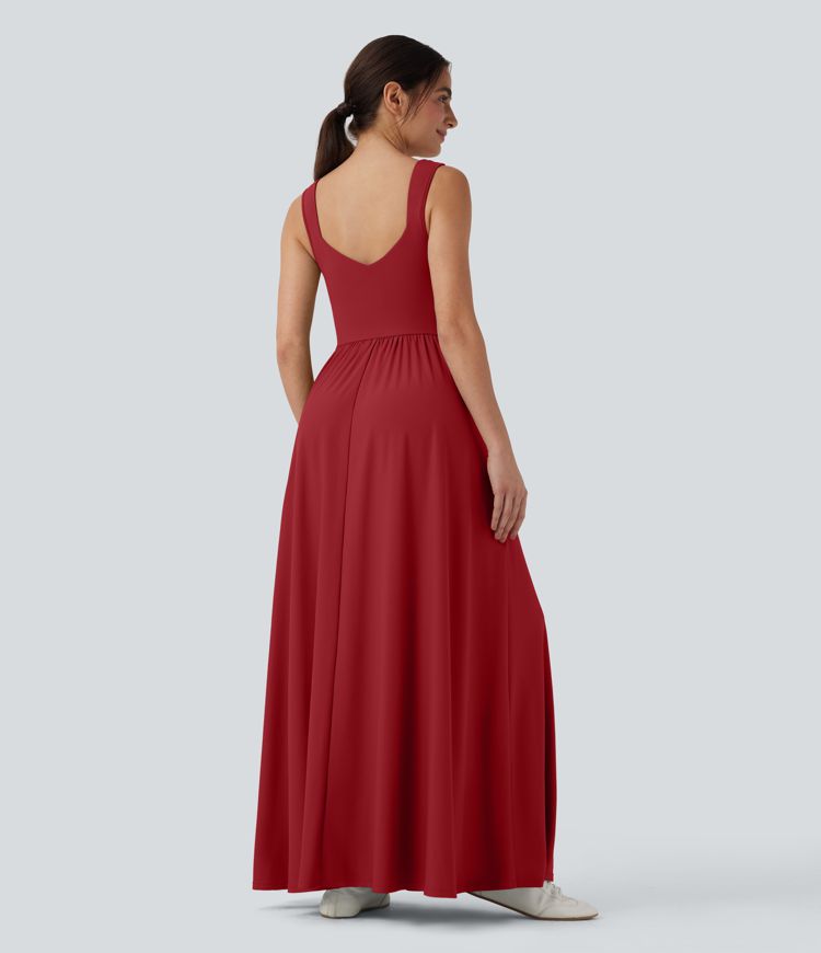 Flowy Maxi Casual Dress with Pockets