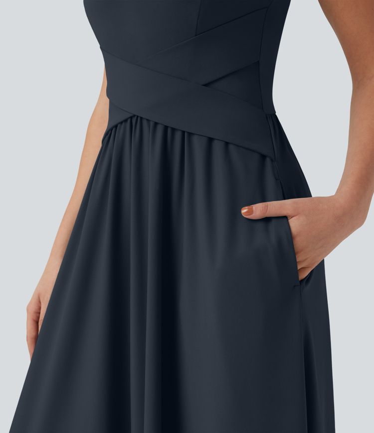 Flowy Maxi Casual Dress with Pockets